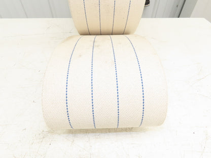 8"Wide x 96' Woven Cotton Fabric Conveyor Belt White 4-Ply 3/16"Thick
