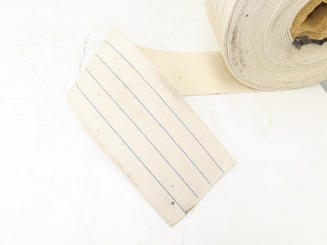 8"Wide x 96' Woven Cotton Fabric Conveyor Belt White 4-Ply 3/16"Thick