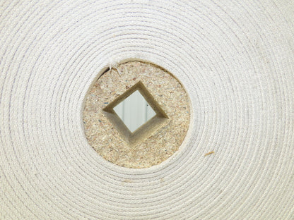 6-1/8"W x 175' Woven Cotton Fabric Conveyor Belt White 4-Ply 3/16"Thick 155mm W