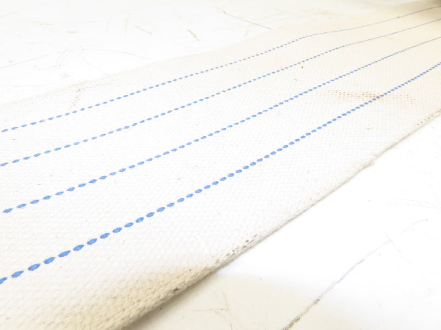 6-1/8"W x 175' Woven Cotton Fabric Conveyor Belt White 4-Ply 3/16"Thick 155mm W