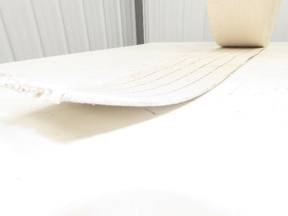 6-1/8"W x 175' Woven Cotton Fabric Conveyor Belt White 4-Ply 3/16"Thick 155mm W