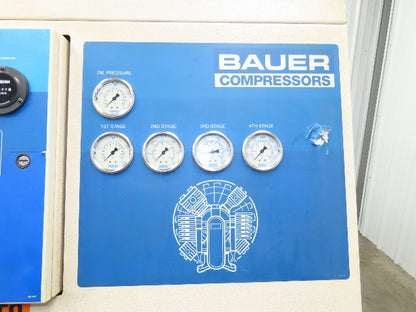 Bauer Air Compressor High Pressure 4 Stage Pump 5000PSI 20hp 11401h Scuba Fire