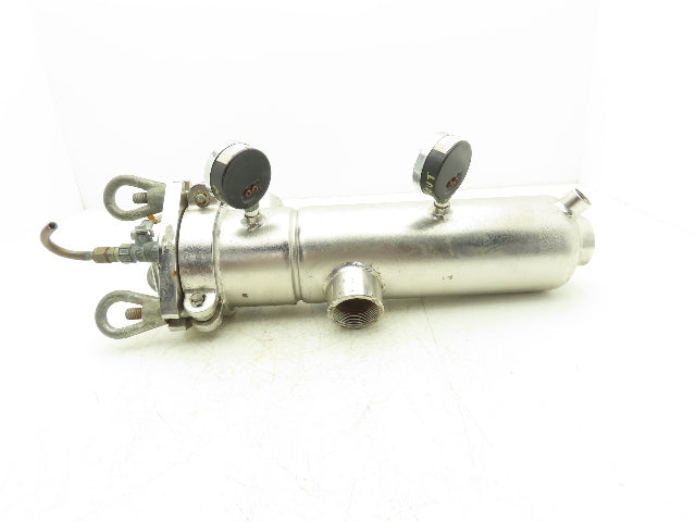 Rosedale MC41211/2P #500SVNPB-D Stainless Basket Strainer #4 Bag Filter 1.5"NPT