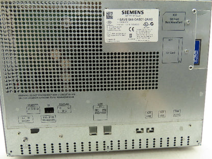 Siemens 6AV6 644-0AB01-2AX0 MP377 Simatic 15" HMI Touch Screen Control Panel 24V