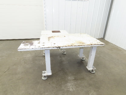 1-1/4" Steel Top Machine Base Welding Table Work Bench 50x42" Top 25.5" H