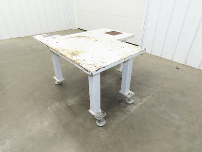 1-1/4" Steel Top Machine Base Welding Table Work Bench 50x42" Top 25.5" H