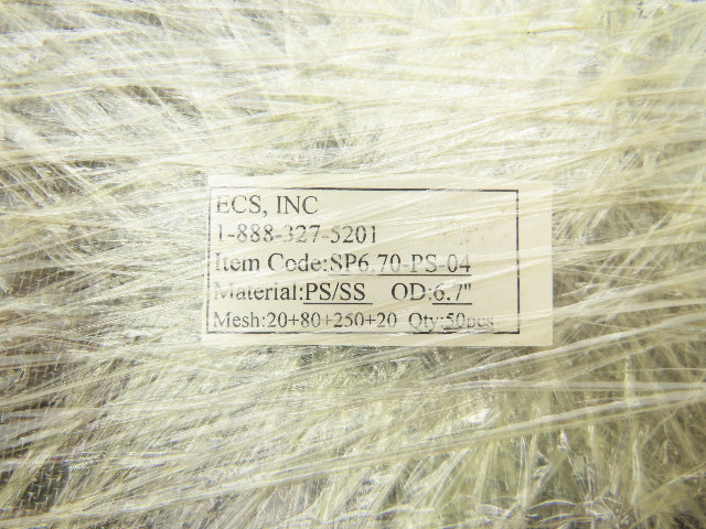 ECS SP6.70-PS-04 Mesh Filter Screen 6.7" Round Disc 4 Layer 20+80+250+20  50pcs