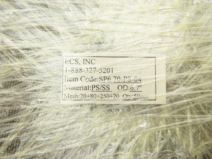 ECS SP6.70-PS-04 Mesh Filter Screen 6.7" Round Disc 4 Layer 20+80+250+20  50pcs