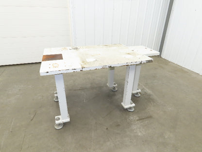 1-1/4" Steel Top Machine Base Welding Table Work Bench 54x30" Top 29-3/4" H