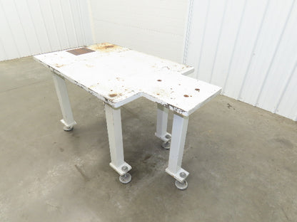 Machine Base 1-1/4" Steel Top Welding Table Work Bench 56x30" Top 31-1/4" H