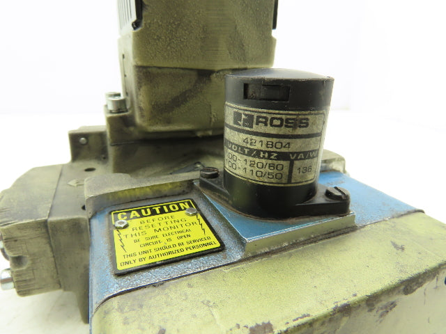Ross Controls 3573A6152 Pneumatic Double Valve L-G Monitor 120V Solenoid 1"NPT