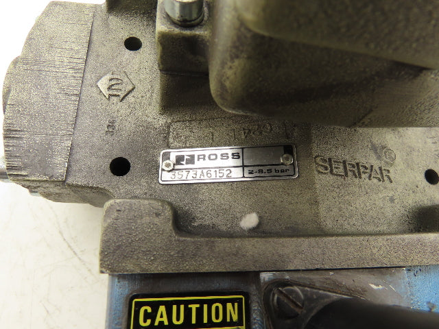Ross Controls 3573A6152 Pneumatic Double Valve L-G Monitor 120V Solenoid 1"NPT