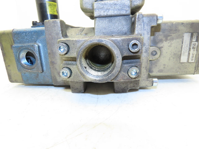 Ross Controls 3573A6152 Pneumatic Double Valve L-G Monitor 120V Solenoid 1"NPT
