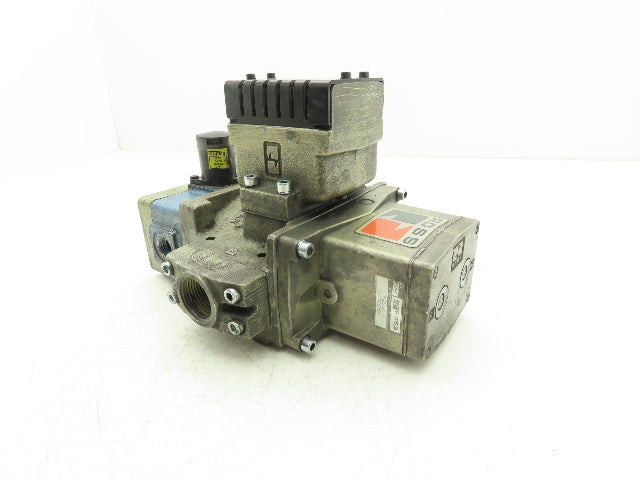 Ross Controls 3573A6152 Pneumatic Double Valve L-G Monitor 120V Solenoid 1"NPT