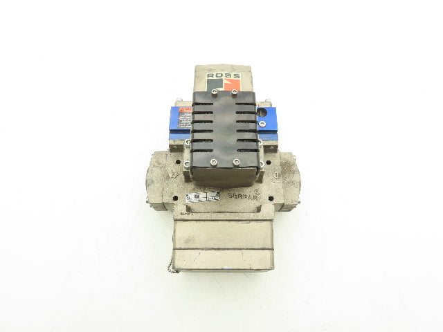 Ross Controls 3573A5142 Pneumatic Double Valve L-G Monitor 120V Solenoid 3/4"NPT