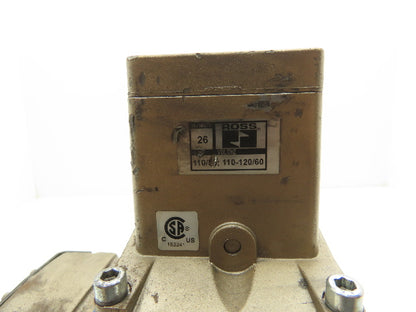 Ross Controls 3573A5142 Pneumatic Double Valve L-G Monitor 120V Solenoid 3/4"NPT