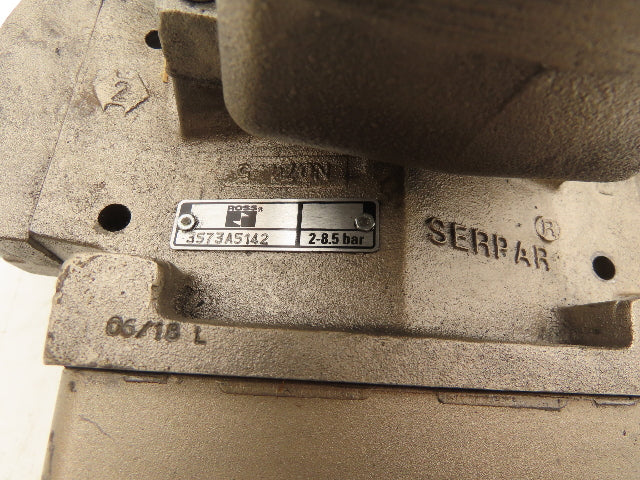 Ross Controls 3573A5142 Pneumatic Double Valve L-G Monitor 120V Solenoid 3/4"NPT