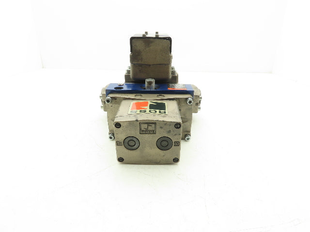 Ross Controls 3573A5142 Pneumatic Double Valve L-G Monitor 120V Solenoid 3/4"NPT