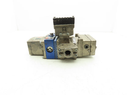 Ross Controls 3573A5142 Pneumatic Double Valve L-G Monitor 120V Solenoid 3/4"NPT