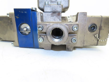 Ross Controls 3573A5142 Pneumatic Double Valve L-G Monitor 120V Solenoid 3/4"NPT
