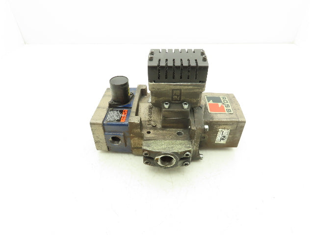 Ross Controls 3573A5141 Pneumatic Double Valve E-P Monitor 120V Solenoid 3/4"NPT