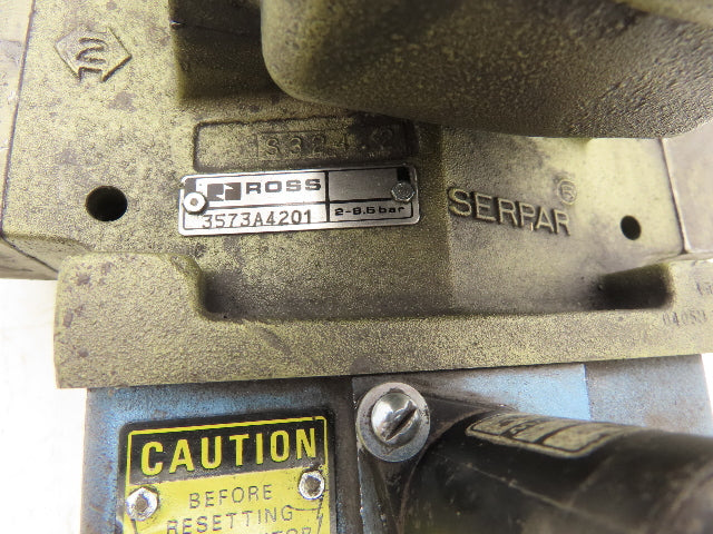 Ross Controls 3573A4201 Pneumatic Double Valve E-P Monitor 120V Solenoid 1/2"NPT