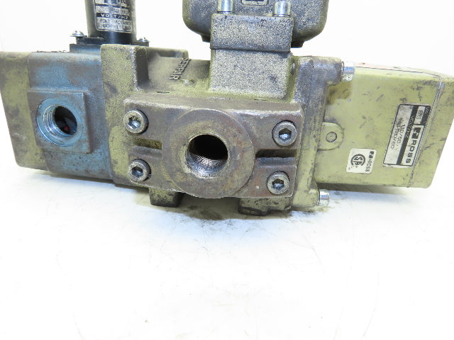 Ross Controls 3573A4201 Pneumatic Double Valve E-P Monitor 120V Solenoid 1/2"NPT