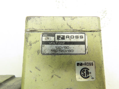 Ross Controls 3573A4201 Pneumatic Double Valve E-P Monitor 120V Solenoid 1/2"NPT