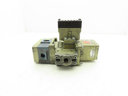 Ross Controls 3573A4980 Pneumatic Double Valve 24VDC Solenoid 1/2"NPT