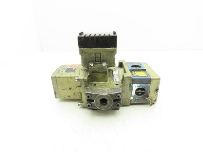 Ross Controls 3573A4980 Pneumatic Double Valve 24VDC Solenoid 1/2"NPT