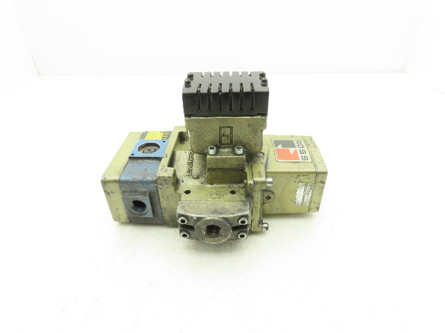 Ross Controls 3573A4980 Pneumatic Double Valve 24VDC Solenoid 1/2"NPT