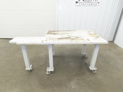Machine Base 1-1/4" Steel Top Welding Table Work Bench 71x36" Top 31-3/4" H