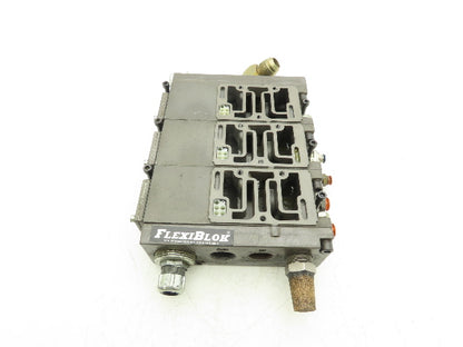 Numatics Mark 55 FlexiBlok 3-Station Pneumatic Solenoid Valve Manifold