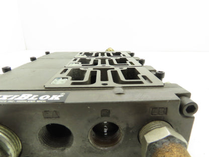 Numatics Mark 55 FlexiBlok 3-Station Pneumatic Solenoid Valve Manifold
