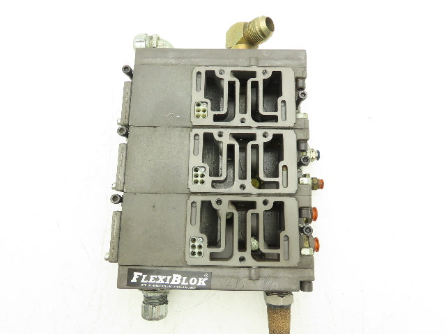 Numatics Mark 55 FlexiBlok 3-Station Pneumatic Solenoid Valve Manifold
