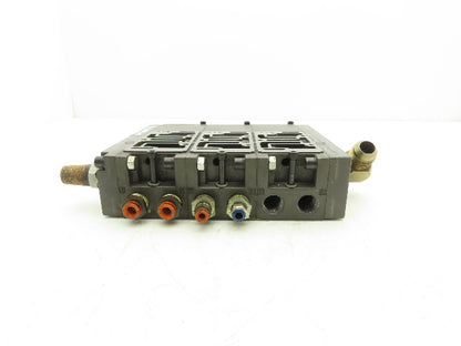 Numatics Mark 55 FlexiBlok 3-Station Pneumatic Solenoid Valve Manifold