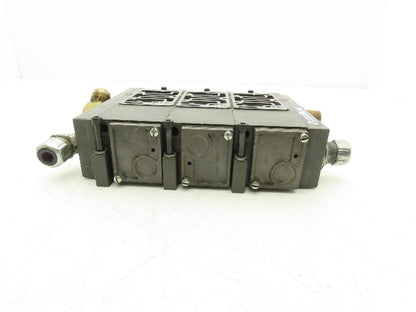 Numatics Mark 55 FlexiBlok 3-Station Pneumatic Solenoid Valve Manifold