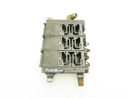 Numatics Mark 55 FlexiBlok 3-Station Pneumatic Solenoid Valve Manifold