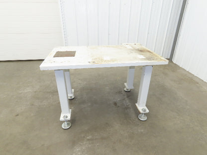Welding Table Machine Base 1-1/4" Steel Top Work Bench 43x25-1/2" Top 28-1/2" H