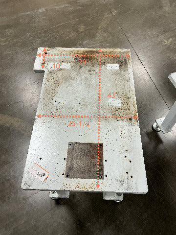 Welding Table Machine Base 1-1/4" Steel Top Work Bench 43x25-1/2" Top 28-1/2" H
