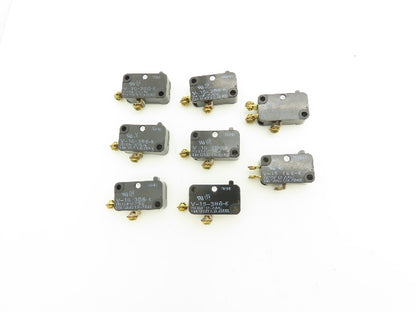 Omron V-15-1B6-K Snap Action Micro Switch Single Pole V-15-3B6-K Mixed Lot of 8