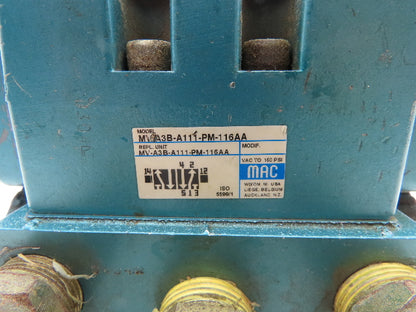 MAC MV-A3B-A111-PM-116AA Pneumatic Solenoid Valve 3/4"NPT Manifold -No Solenoid