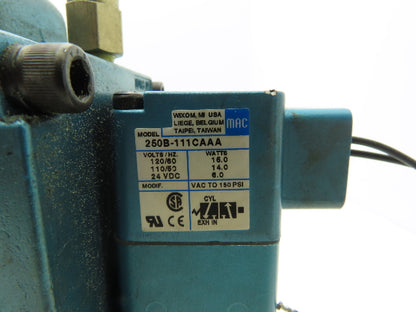 MAC 59B-43-111CA 3-Way Pneumatic Solenoid Valve 2.5"NPT 120V/24VDC 250B-111CAAA