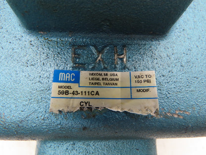 MAC 59B-43-111CA 3-Way Pneumatic Solenoid Valve 2.5"NPT 120V/24VDC 250B-111CAAA
