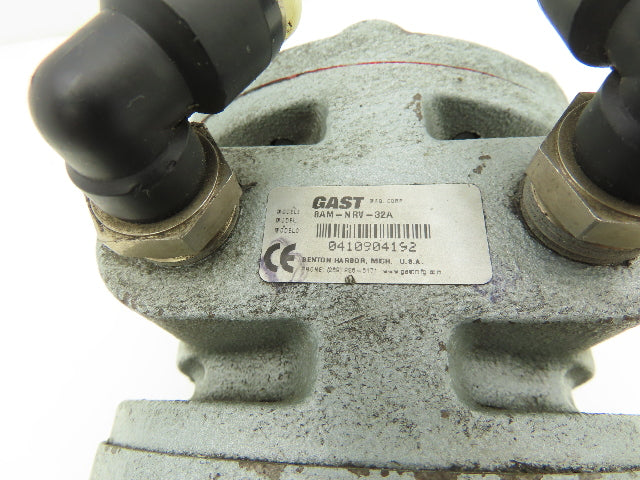 Gast 8AM-NRV-32A Pneumatic Air Motor 5Hp 2500 RPM 100 PSI 145TC 7/8"Shaft