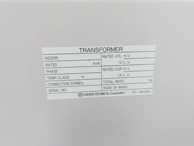 Okuma Power Transformer 50KVA 3PH Voltage Range 200/220/240/380/415/440/480V