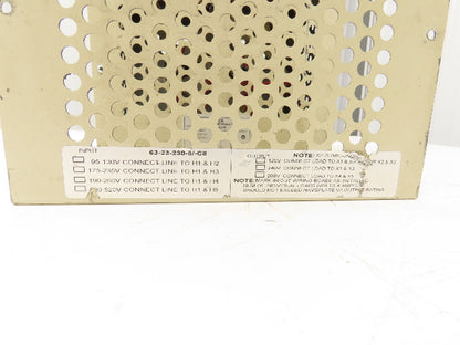 Sola 63-23-230-8 Constant Voltage Transformer 3kVA 120-480V Hi 120/208/240V Low