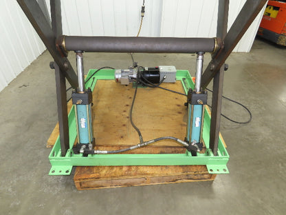 Custom Hydraulic Scissor Lift Table 2500lb 55"x51" Top 35" Travel 480V 3Ph