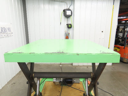 Custom Hydraulic Scissor Lift Table 2500lb 55"x51" Top 35" Travel 480V 3Ph