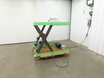Custom Hydraulic Scissor Lift Table 2500lb 55"x51" Top 35" Travel 480V 3Ph